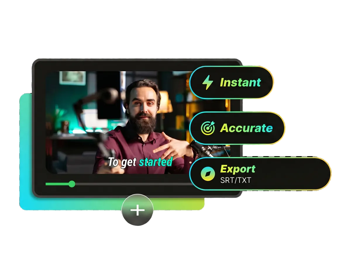 Flexible Japanese subtitle export with video embedding and SRT/TXT downloads.